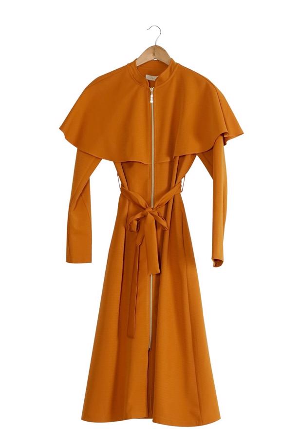 Vêtements hijab  T 4600 Mataş Pelerinli Hakim Yaka Trench - TRENDTESETTÜR