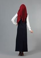 Hijab clothing NAVY BLUE T 403 Meyra Hakim Yaka Yelekli 2&prime;li Takım