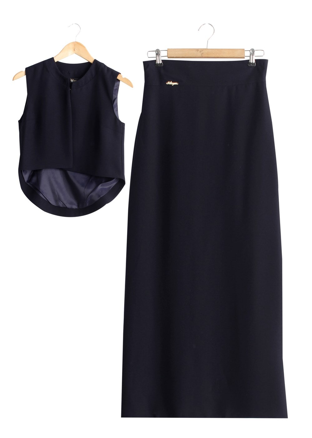 Hijab clothing NAVY BLUE T 403 Meyra Hakim Yaka Yelekli 2&prime;li Takım