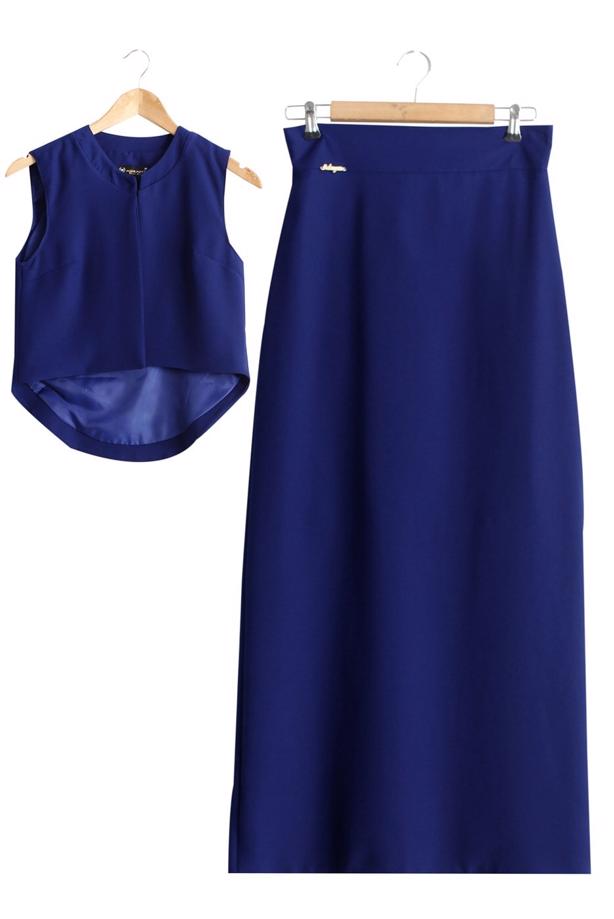 Vêtements hijab  T 403 Meyra Hakim Yaka Yelekli 2′li Takım - TRENDTESETTÜR