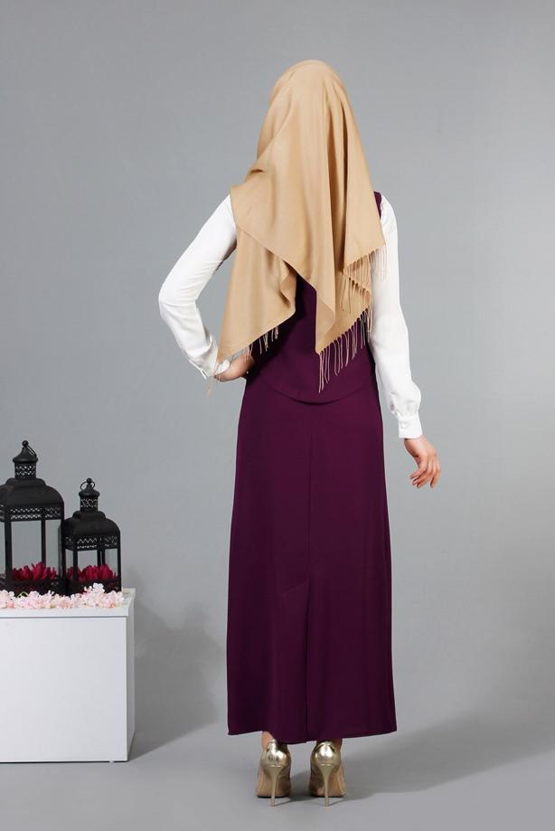 Vêtements hijab  T 403 Meyra Hakim Yaka Yelekli 2&prime;li Takım - TRENDTESETTÜR