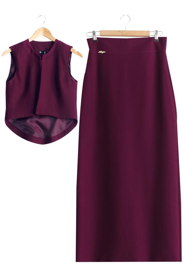 Vêtements hijab  T 403 Meyra Hakim Yaka Yelekli 2&prime;li Takım - TRENDTESETTÜR