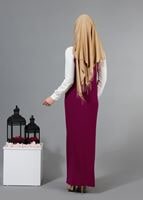 Hijab clothing FUCHSIA T 404 Meyra Cep Detaylı Yelekli 2′li Takım