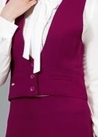 Hijab clothing FUCHSIA T 404 Meyra Cep Detaylı Yelekli 2′li Takım