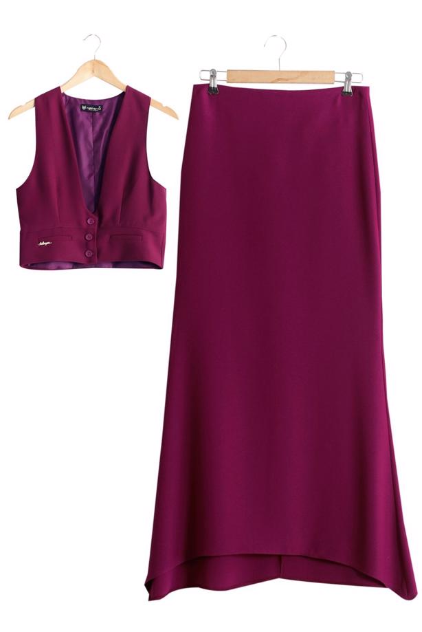 Vêtements hijab  T 404 Meyra Cep Detaylı Yelekli 2&prime;li Takım - TRENDTESETTÜR