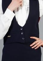 Hijab clothing NAVY BLUE T 404 Meyra Cep Detaylı Yelekli 2′li Takım