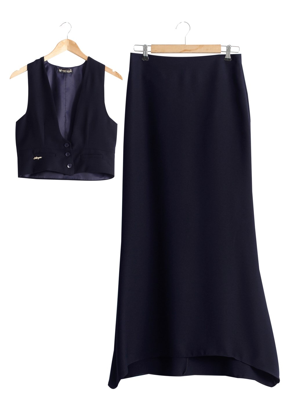 Hijab clothing NAVY BLUE T 404 Meyra Cep Detaylı Yelekli 2&prime;li Takım