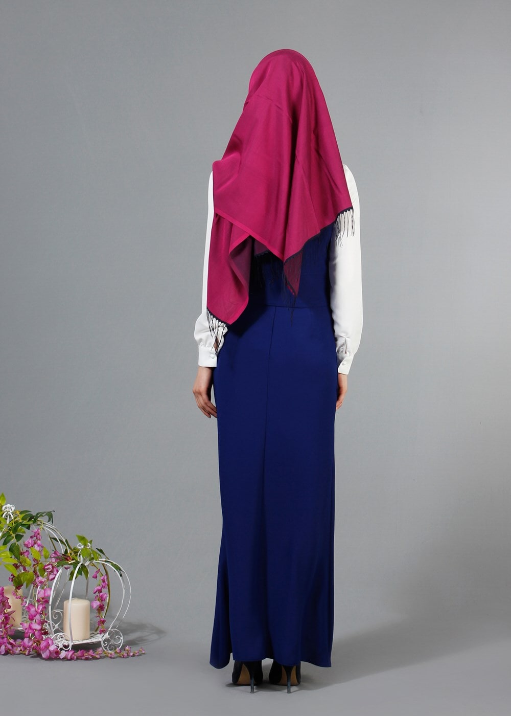 Hijab clothing NAVY BLUE T 404 Meyra Cep Detaylı Yelekli 2&prime;li Takım