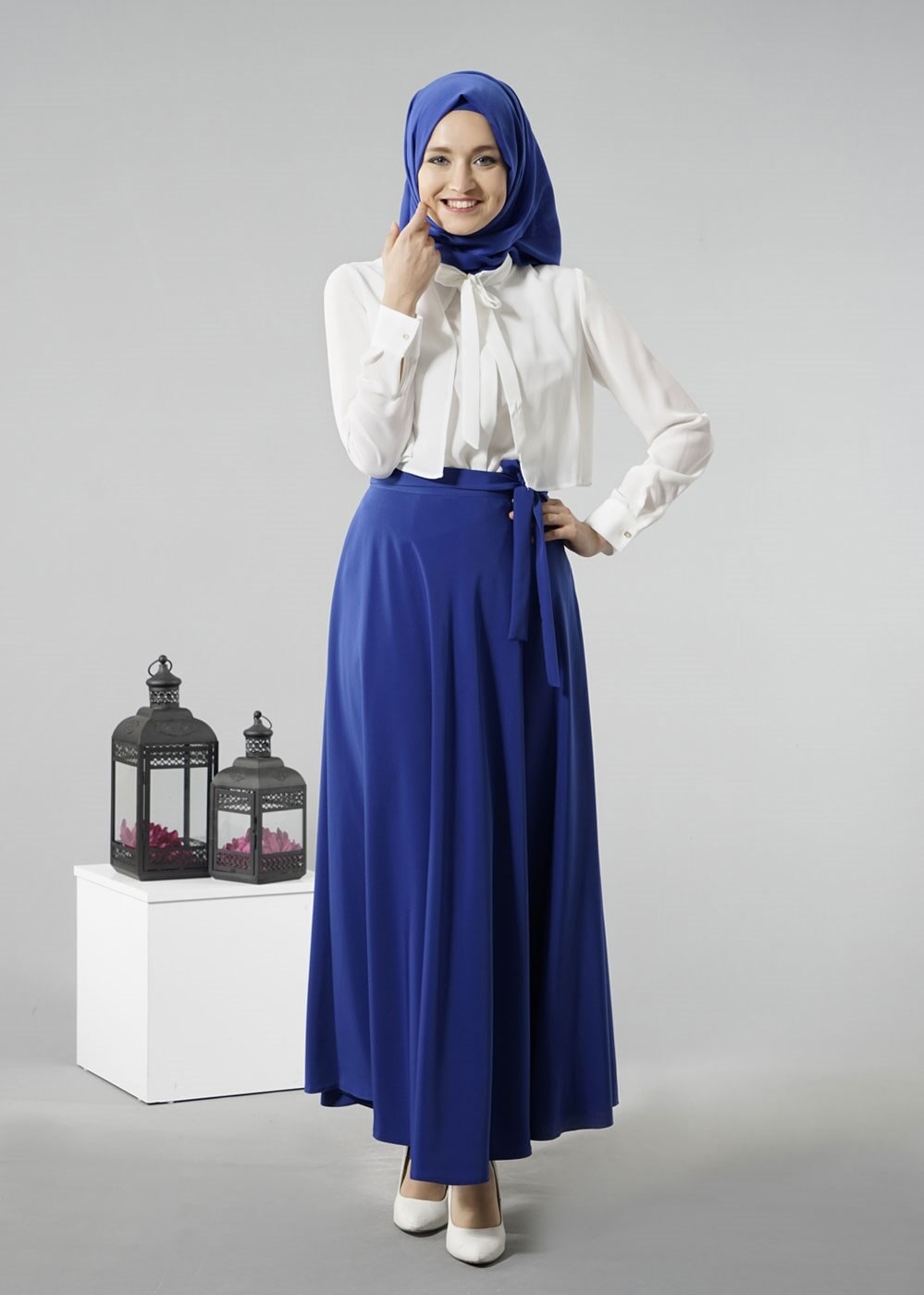 Vêtements hijab BLEU MARINE T 473 Meyra Kloş Etek