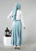 Vêtements hijab VERT T 473 Meyra Kloş Etek