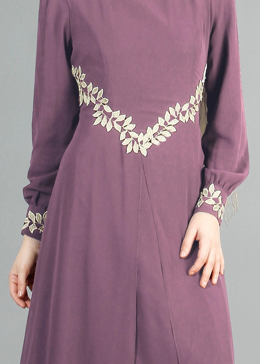 Vêtements hijab ROSE T 52419 Fy Collection-Dantel Detaylı Şifon Abiye