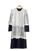 Tesettür giyim KREM T 441 Filizler Fermuarlı Tunik