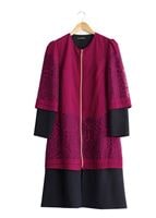 Tesettür giyim MOR T 441 Filizler Fermuarlı Tunik