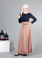 Tesettür giyim LACİVERT ERKEK YAKA DÜĞMELİ BLUZ 1548 