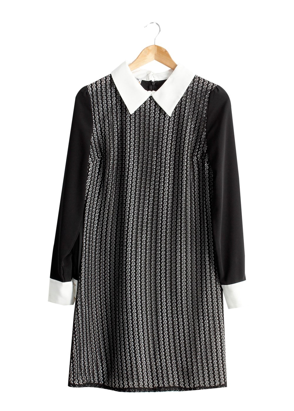 Tesettür giyim SİYAH T 3036 Öztaşgın Erkek Yaka Kolyeli Tunik