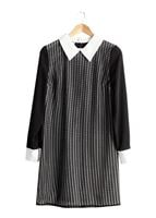 Tesettür giyim SİYAH T 3036 Öztaşgın Erkek Yaka Kolyeli Tunik