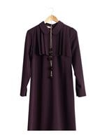 Tesettür giyim MÜRDÜM T 3061 Öztaşgın Bebe Yaka Kolyeli Tunik