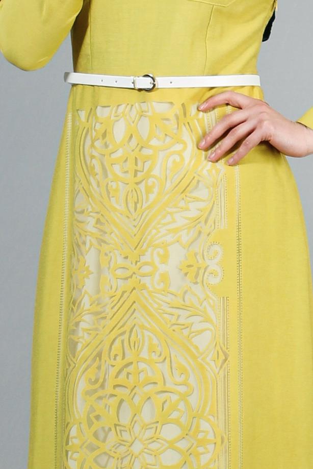 Vêtements hijab  T 4695 Puane Lazer Kesim Elbise - TRENDTESETTÜR