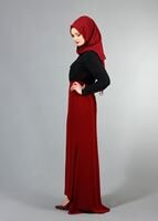 Vêtements hijab NOIR BLOUSE DÉTAILS PERLES 8725