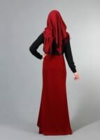 Vêtements hijab NOIR BLOUSE DÉTAILS PERLES 8725