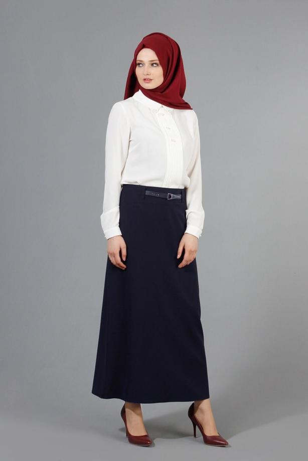 Vêtements hijab  PEARL DETAIL BLOUSE 8725  - TRENDTESETTÜR
