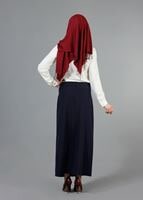 Vêtements hijab ÉCRU BLOUSE DÉTAILS PERLES 8725