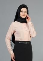 Vêtements hijab POUDRE BLOUSE DÉTAILS PERLES 8725