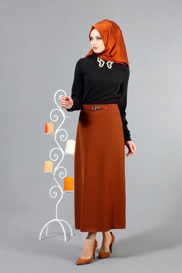 Vêtements hijab  COLLAR EMBROIDERED BLOUSE 8728  - TRENDTESETTÜR