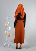 Vêtements hijab NOIR BLOUSE COL BRODÉ 8728