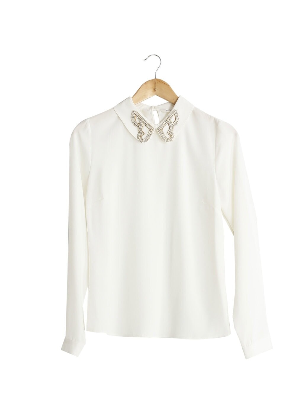 Vêtements hijab ÉCRU BLOUSE COL BRODÉ 8728