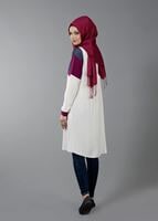 Vêtements hijab FUCHSIA T 8737 Puane  Erkek Yaka Düğmeli Tunik