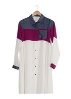 Vêtements hijab FUCHSIA T 8737 Puane  Erkek Yaka Düğmeli Tunik