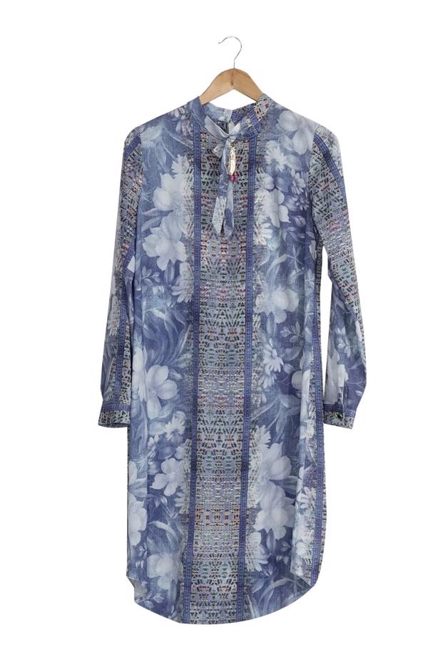 Vêtements hijab  T 8778 Puane  Dijital Baskılı Tunik - TRENDTESETTÜR