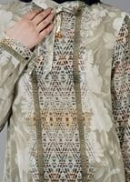 Vêtements hijab VERT T 8778 Puane  Dijital Baskılı Tunik