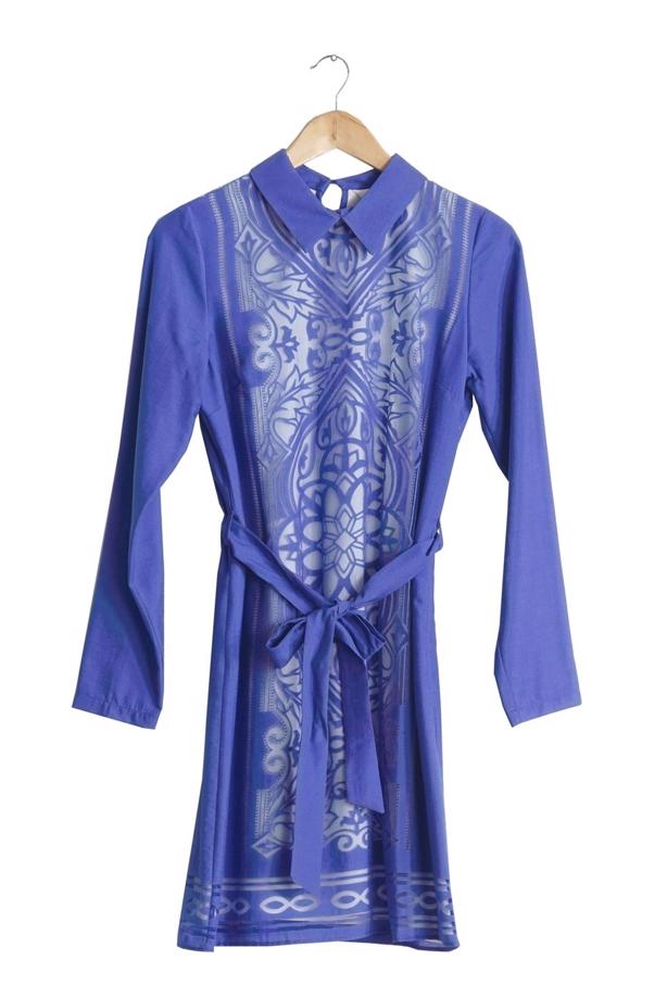 Vêtements hijab  T 8788 Puane  Lazer Desen Astarlı Tunik - TRENDTESETTÜR