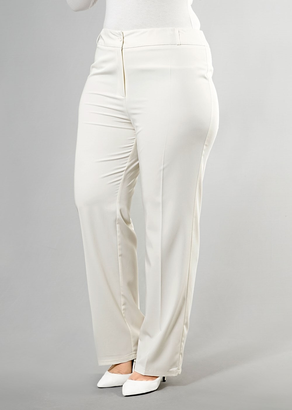 Tesettür giyim KREM T 7977 Summer Nanch Pantolon-Alv Fashion