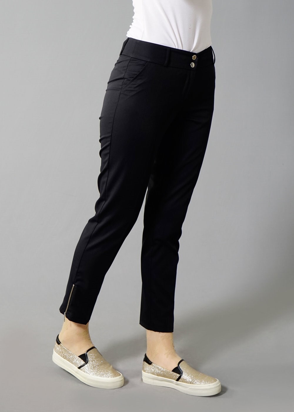 Tesettür giyim SİYAH T 7990 Nadya Pantolon-Alv FAshion