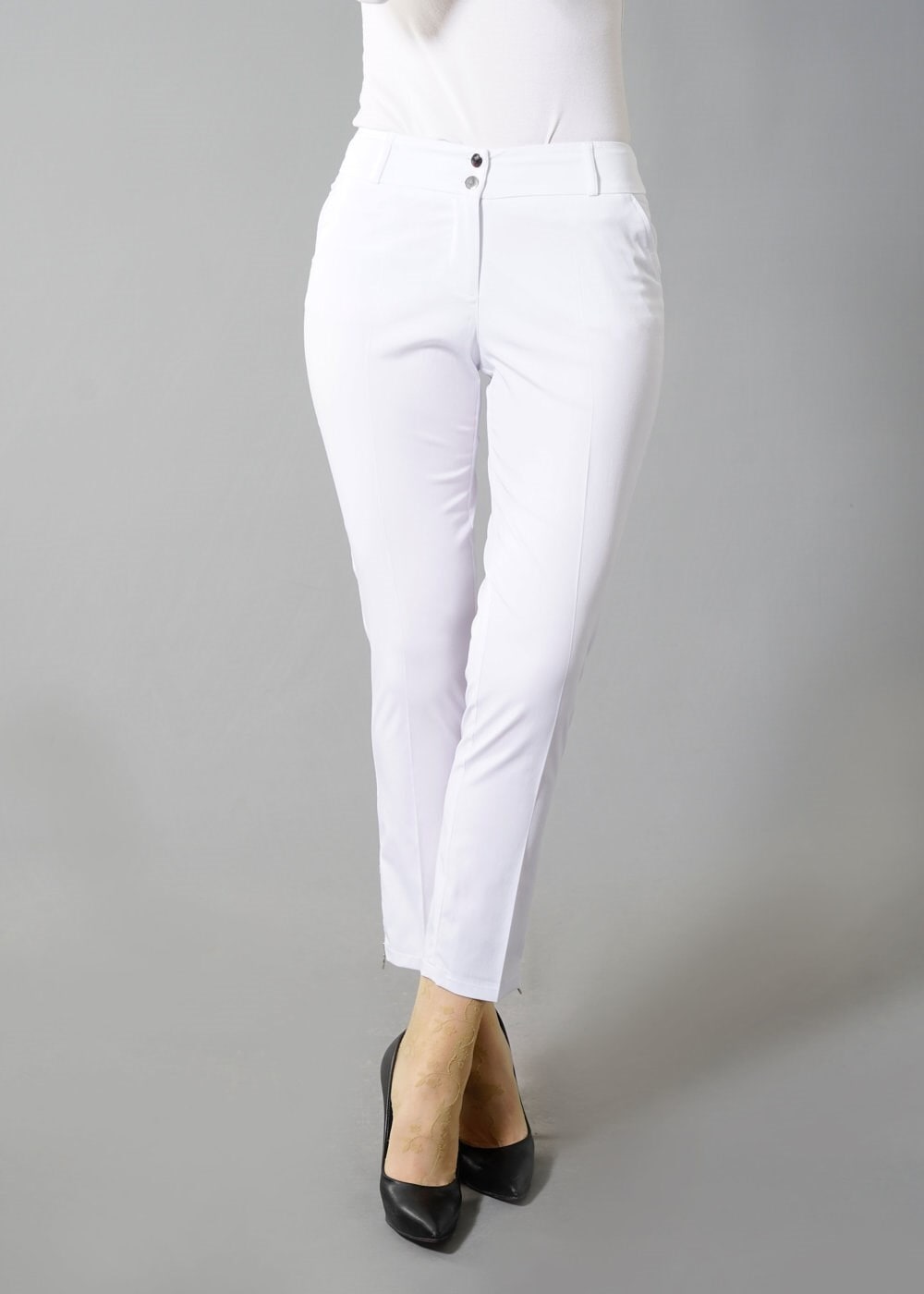 Tesettür giyim BEYAZ T 7990 Nadya Pantolon-Alv FAshion