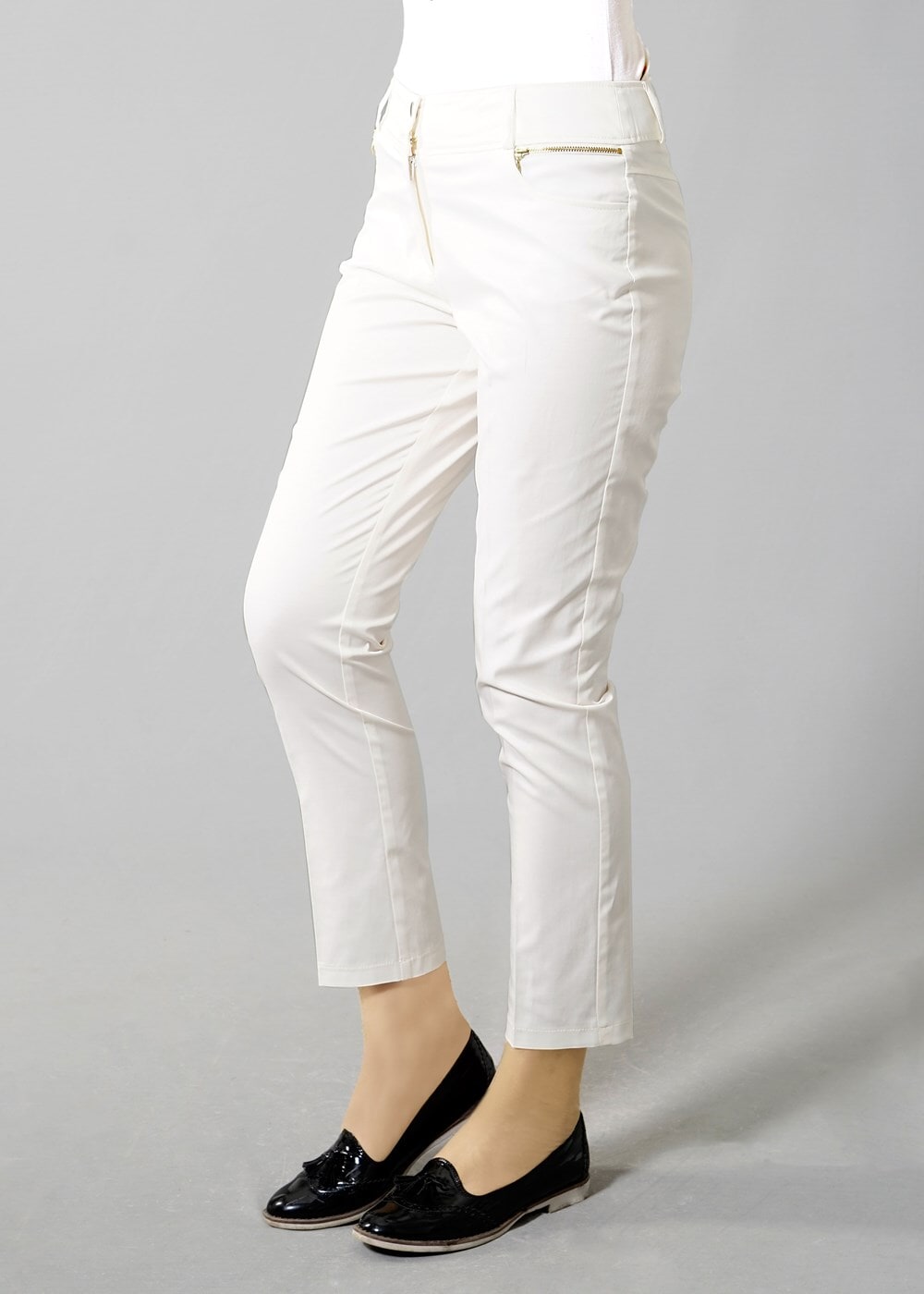 Tesettür giyim KREM DÜZ KESİM PANTOLON T 7996