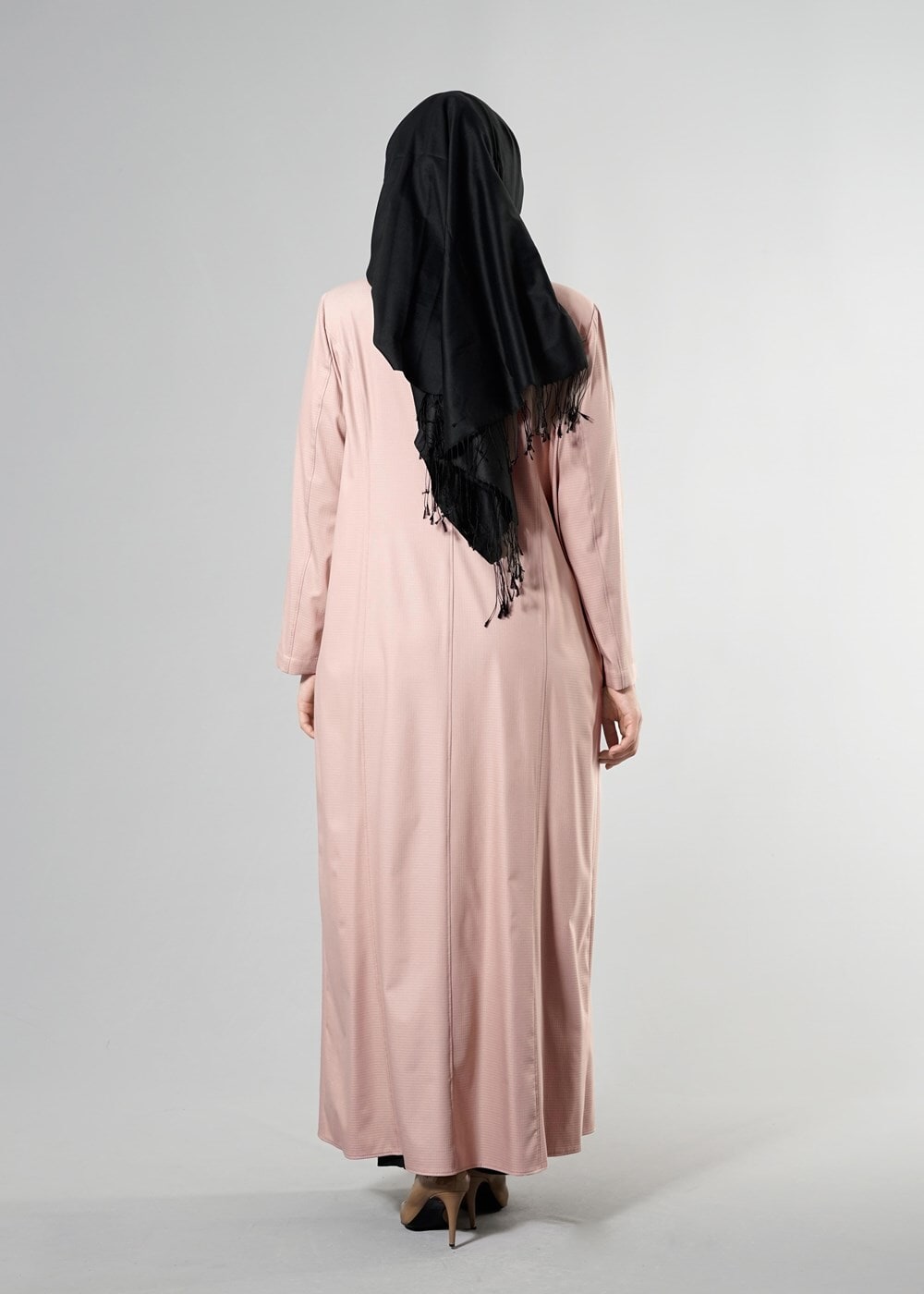 Hijab clothing POWDER T 1514-1 Ekose Tesettür Pardesü-Alv Fashion