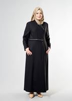 Tesettür giyim SİYAH T 1531-1 Deborah Tesettür Pardesü-Alv Fashion