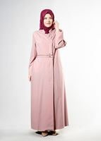 Tesettür giyim PUDRA T 1531-1 Deborah Tesettür Pardesü-Alv Fashion