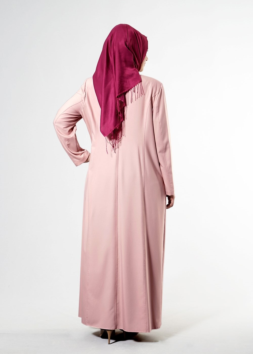 Vêtements hijab POUDRE T 1531-1 Deborah Tesettür Pardesü-Alv Fashion