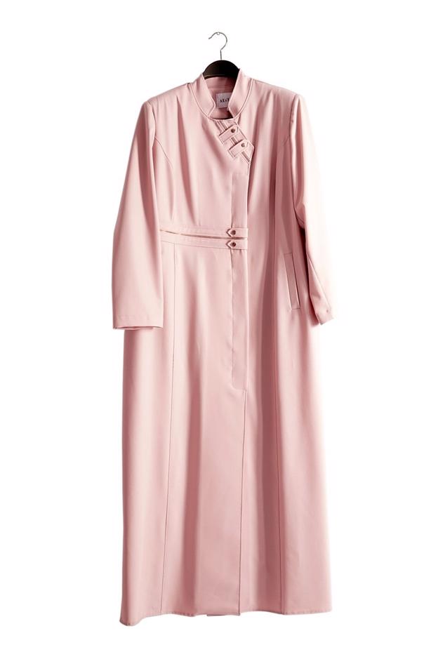 Vêtements hijab POUDRE T 1531-1 Deborah Tesettür Pardesü-Alv Fashion - TRENDTESETTÜR