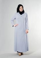 Tesettür giyim MAVİ T 1493 Dulce Tesettür Pardesü-Alv Fashion