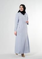Tesettür giyim MAVİ T 1493 Dulce Tesettür Pardesü-Alv Fashion