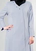 Tesettür giyim MAVİ T 1493 Dulce Tesettür Pardesü-Alv Fashion