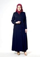 Tesettür giyim LACİVERT T 1493 Dulce Tesettür Pardesü-Alv Fashion