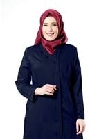 Tesettür giyim LACİVERT T 1493 Dulce Tesettür Pardesü-Alv Fashion