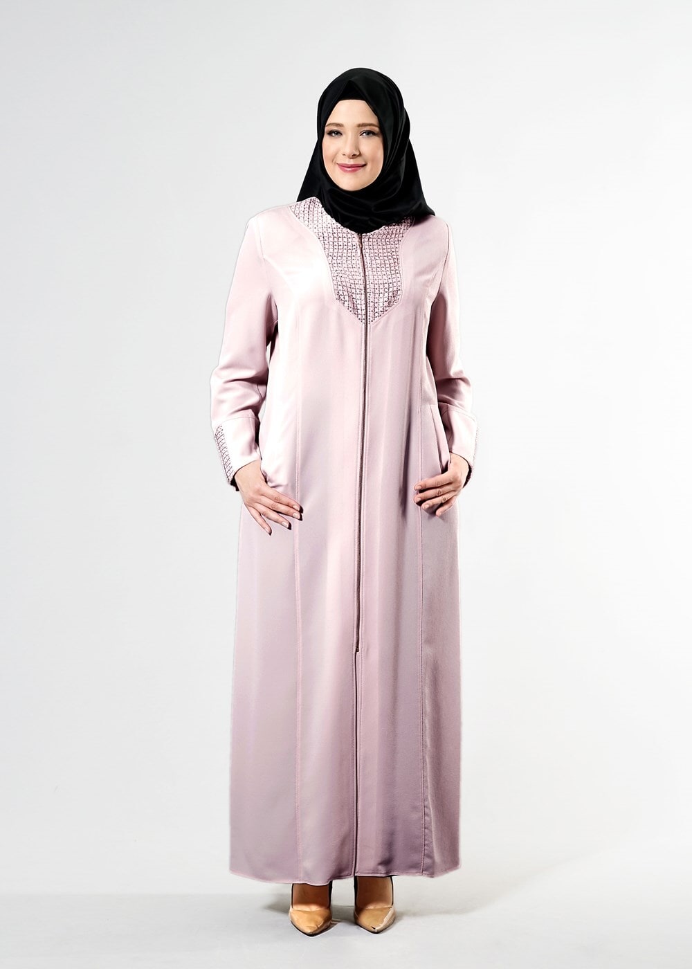 Hijab clothing POWDER T 1530 Sheraton Tesettür Pardesü-Alv Fashion